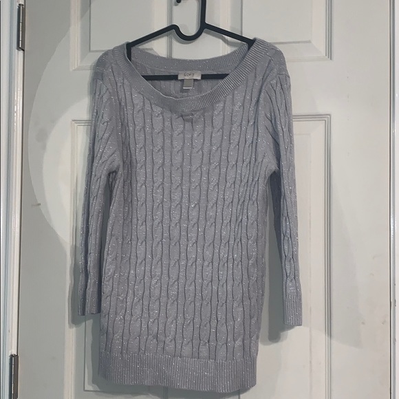 Loft silver sparkle sweater - Picture 2 of 2